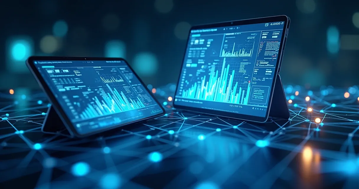 Elementos digitais conectando plataformas de vendas e dados