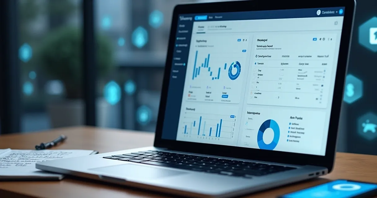 Planilha e dashboard de CRM com dados de clientes 