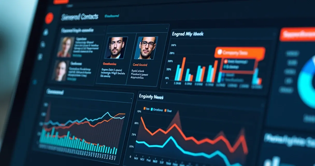 Dashboard de tecnologia mostrando filtragem de contatos segmentados 