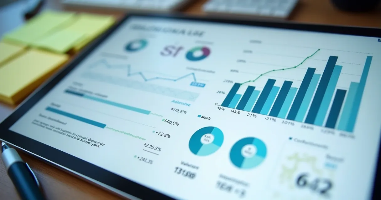 Gráfico de KPIs logísticos ao lado de tela de cadastro de leads 